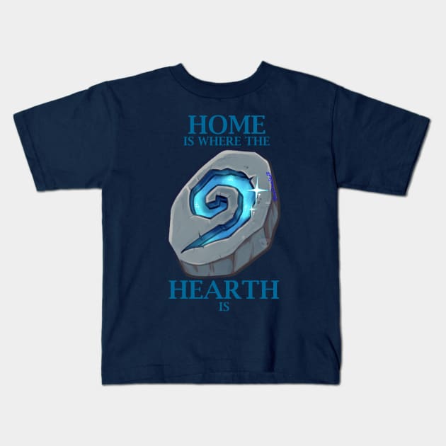 Home is where the Hearth is! Kids T-Shirt by LozyDrawsStuff